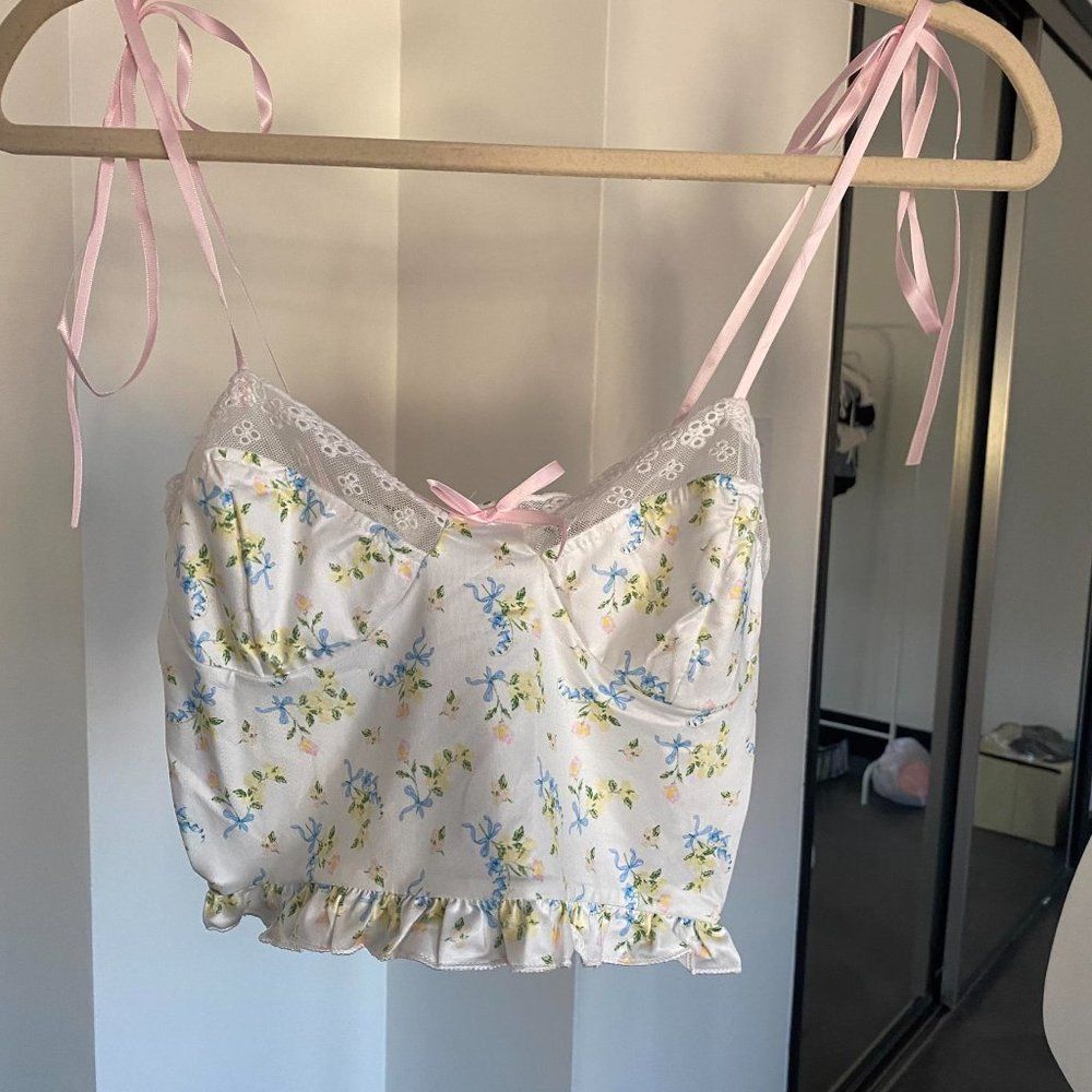 Fairy Core Floral Ruffle Cami - Picture 2 of 5